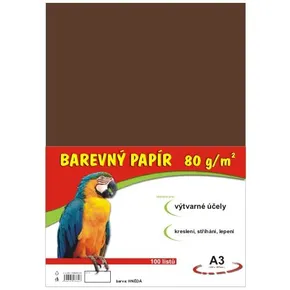 Papier für den Kunstunterricht A3/100/80g braun